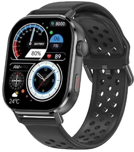 Militär Smartwatch Herren mit GPS, 2.06'' AMOLED Display Smart Watch mit Telefonfunktion, Fitnessuhr für Outdoor, Herzfrequenz, Schlafmonitor, 130+Sportmodi , 5ATM Wasserdicht Sportuhr für Android iOS