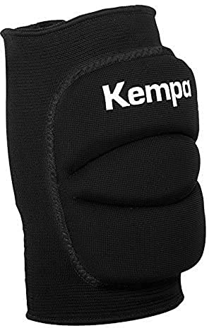 Kempa KNIE INDOOR SUPPORT GEPOLSTERT, Knie-Schoner für Handball, Volleyball etc., Knie-Schützer für Herren, Damen, Kinder, Protektoren, 1 Paar, XS, schwarz