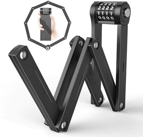 IMAYCC Fahrradschloss Faltschloss Hohe Sicherheit, 120CM Faltschloss Fahrrad Zahlenschloss, Robustes Bike Lock mit Halterung, Extra Hohen Diebstahlschutz für alle Fahrräder, E-Bikes, etc. (1.4kg)