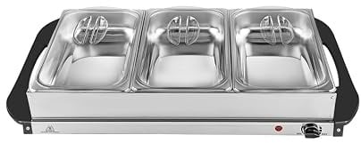 Stay Hot SH 4.1, XXL, 2-in-1 Buffetwärmer & Warmhalteplatte, 200 Watt, Ideale Lösung für Buffets, Partys und Familienessen, 7,5 L Kapazität