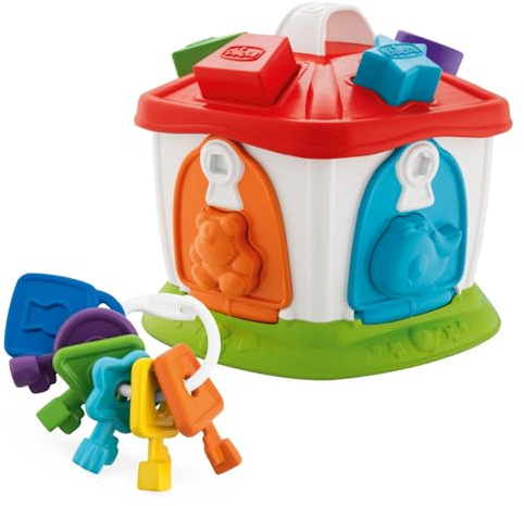 Chicco Tierchenzirkus 2in1, Formensortierer, Motorik Würfel, Aktivitätswürfel mit Ansteigenden Schwierigkeitsgraden, Pädagogisches Formensortier-Babyspielzeug, Für Kinder von 1 Jahr - 4 Jahren