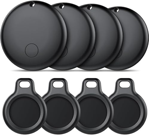 Tracker Tag Android Smart Tag, Schlüsselfinder KeyFinder kompatibel mit Google Mein Gerät Finden APP (Android NUR), Bluetooth Key Finder für Gepäck/Taschen/Koffer/Brieftasche (4er Pack)