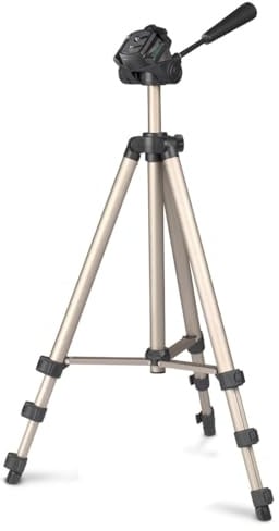Hama Leichtes Einsteiger-Dreibeinstativ mit 3-Wege-Kopf, Star 75 125-3D, Champagner