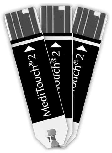 medisana Teststreifen zur Blutzuckerbestimmung, Für MediTouch & MediTouch 2, Leichte Anwendung, Präzise Messung, Inkl. Unterfüllungserkennung, 50 Stück