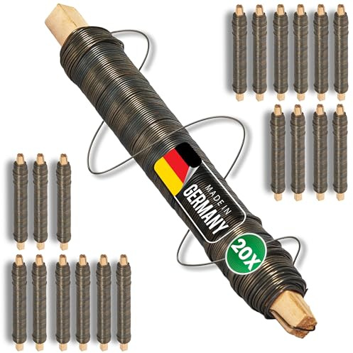 Novatool 20x Wickeldraht I geglüht I 0,65 mm I Draht I Basteldraht Floristendraht Blumendraht Bindedraht Biegedraht drehbinder rostfrei strohblumennadeln