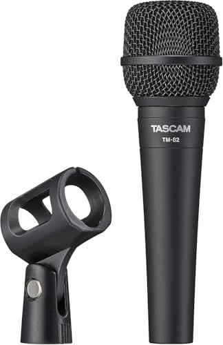 Tascam Dynamisches Mikrofon für Gesang und Instrument, Schwarz (TM-82)