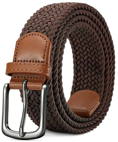 LAKIDAY Flechtgürtel aus Stoff, Elastischer Stretchgürtel für Damen und Herren,3.5 cm
