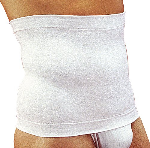 MANIFATTURA BERNINA Sana 5511027 (Größe 3 weiß) - Bauchband figurformend elastische Bauchbandage Taillenband aus Baumwolle Höhe 27 cm
