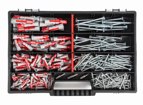 Gramsch Befestigungssortiment Fischer DuoPower Dübel + Torx Schrauben + Bits 277 TEILIG 5x25 6x30 8x40 10x50 mm Sortiment
