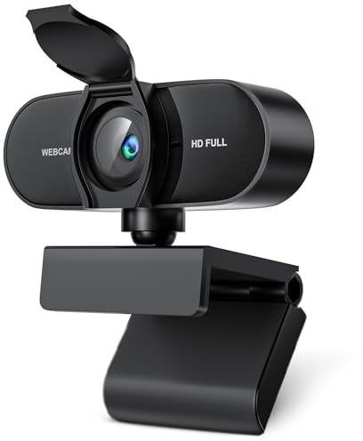 OFFCUP Full HD Webcam, 1080P Webcam mit Mics Geräuschunterdrückung, USB Webcam Autofokus Streaming Kamera für PC Laptop für Live-Streaming Videoanruf Konferenz Online-Unterricht Spiel