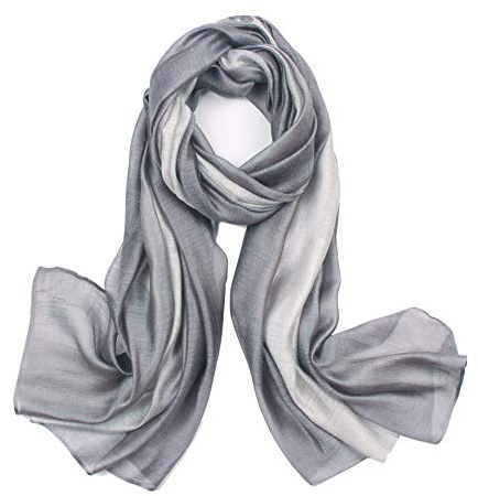 Sawekin Damen Schal Stola Halstuch Sommerschals Farbverlauf Stola Für Abendkleid Festlich Hochzeit Braut Seidenschal/Baumwolle Schal Ganzjährig
