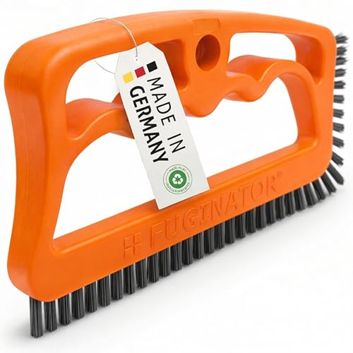 FUGINATOR® Fugenbürste - Reinigungsbürste zur Fugenreinigung in Bad, WC, Küche usw - Reinigung von Wand- und Bodenfliesen - Handliche Bürste für Fugen und Fliesen