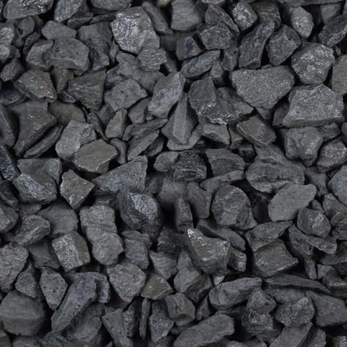 Kieselsteine Garten 11-22 mm 25 kg Zierkies Basalt Anthrazit Aquarium Kies Basaltsplitt Zierstein Splitt Ziersplitt Splitt Garten