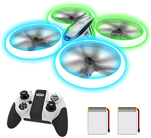 AVIALOGIC Q9s Drone Drohne für Kinder mit Höhehalten und Kopflosem Modus,RC Quadcopter mit Blauen & Grünen Lichter und 2 Akkus,Spielzeug Drohne für Kinder und Anfänger