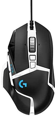 Logitech G502 HERO Gaming-Maus Special Edition mit HERO 25K DPI Sensor | RGB-Beleuchtung, Gewichtstuning, 11 programmierbare Tasten, anpassbare Spielprofile, PC/Mac - Schwarz/Weiß