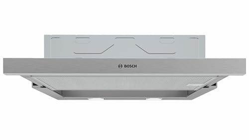 Bosch Hausgeräte DFM064W54 Serie 2 Flachschirmhaube/B / 60 cm/Silbermetallic/wahlweise Umluft- oder Abluftbetrieb/Wippenschalter/Metallfettfilter (spülmaschinengeeignet)