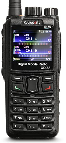 Radioddity GD-88 DMR & analoges 7-W-Handfunkgerät, VHF/UHF-Dualband-Amateurfunkgerät, mit GPS/APRS, Cross-Band-Repeater, SFR, 300.000 Kontakte