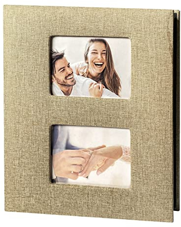Uootach Fotoalbum Einsteckalbum 6 Zoll 10x15 200 Fotos (Beige)