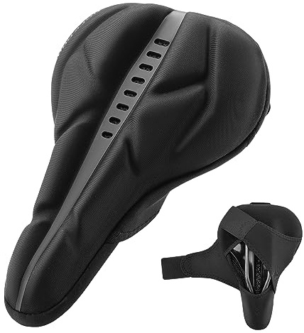 ROCKBROS Sattelbezug Fahrrad, weicher Gelüberzug für Damen und Herren Sattelschutz für Fahrradsitz (26,5 x 18,5 cm)