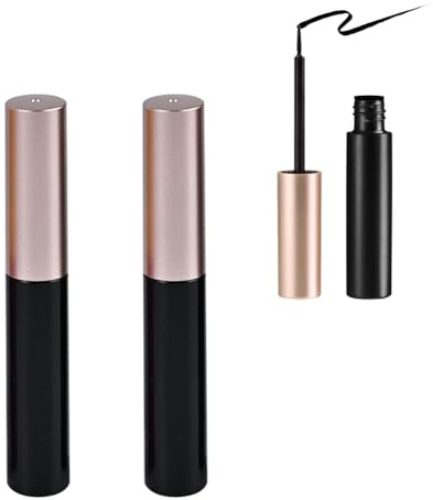 2 Stück Magnetischer Eyeliner für Magnetische Wimpern - Wasserdicht, Flüssiger Schwarz, Schnell Trocknend, Geschenke für Damen (Schwarz, M)