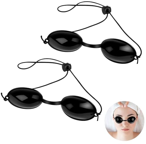 LOPHE UV Solarium Schutzbrille, 2 Pcs Solarium Brille mit Gummizug, Tanning Sunbed UV Eye Protection für Sonnenbank Beauty Schönheitsinstrument