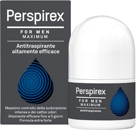 Perspirex Antitranspirant gegen starkes schwitzen für Männer – Deo Roller für bis zu 5 Tage Frischeschutz – Strong 20ml