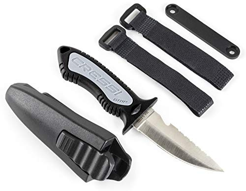 Cressi Erwachsene Tauchermesser Grip, Schwarz, Uni, RC559400
