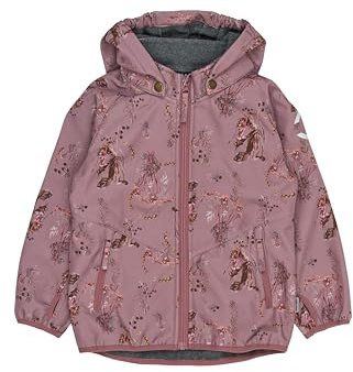Mikk-line Wasserdichte Softshelljacke Kinder 122 Rose-Brown | Winddichte Atmungsaktive Softshelljacken für Mädchen & Jungen | Fleece Gefütterte Outdoorjacke mit Reflektoren