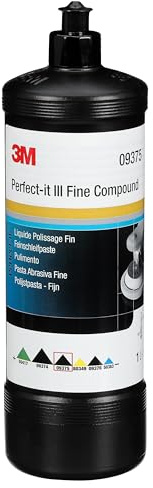 3M Feinschleifpaste Perfect-it III , Polierpaste zur Entfernung von feinen Lack-Kratzern im Automotive Bereich wie zum Beispiel die Beseitigung von Kratzern oder Schäden durch Autowaschanlagen, 1 L