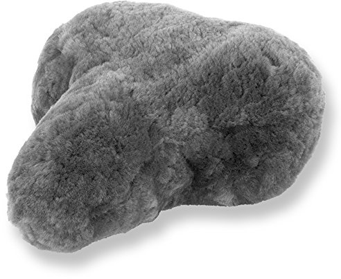 Reissner Lammfelle Fahrradsattel Bezug Fahrradsattelüberzug aus Merino Lammfell FSB-A-0 hellgrau Silber 27x24cm