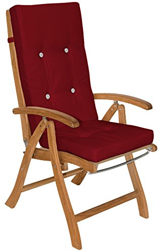 Detex® Stuhlauflagen Vanamo 6er Set Auflage Hochlehner Sitzauflage Stuhlkissen Kissen Rot