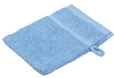Gözze - Waschhandschuh, 4er Set, Weich und Saugfähig, 100% Baumwolle, 16 x 21 cm - Taubenblau