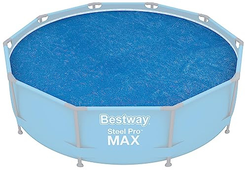 Bestway Flowclear Solarabdeckplane Ø 289 cm, für runde 305 cm Aufstellpools, blau, 58241
