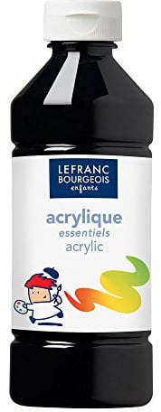 Lefranc & Bourgeois "Value Serie" Kinder - Acrylfarben, 500ml Tube - Schwarz