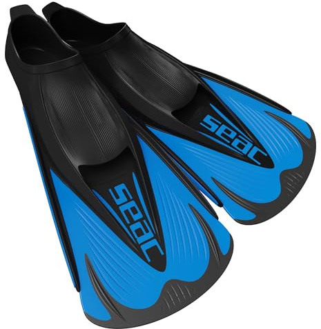 Seac Speed S, Kurze Schwimmflossen für das Training im Pool und im Freiwasser , blau, 44/45