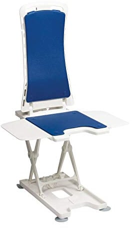 Drive Medical Badewannenlift BELLAVITA 2G mit Bezug Classic blau I Ergonomischer Badewannenlifter für Senioren I Elektronisch verstellbar mit schwimmfähiger Bedienung I, belastbar bis 140kg