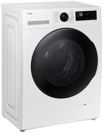 Samsung WD90DG5G34BEEG SLIM AI Waschtrockner, 9+5 kg, EEK: E/A (-10%) | 1400 U/min, Extra sparsam, Nur 48 cm tief, AI Ecobubble, WiFi, SmartThings, SuperSpeed, Weiß