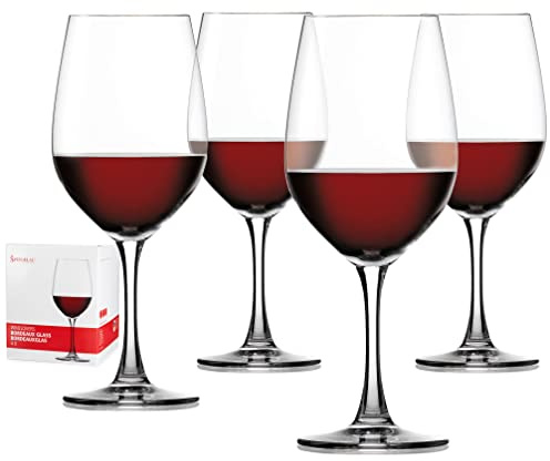 Spiegelau Rotweingläser 580 ml, 4 Stück, Winelovers, 4090177, Bordeaux Gläser aus Kristallglas, Weingläser Rotwein spülmaschinenfest