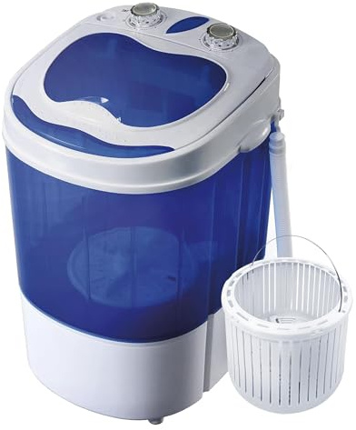 briebe Camp Mini-Waschmaschine Mobile mit Schleude, Camping, Tragbare Waschautomat bis 3 Kg Kleidung, Reisewaschmaschine, Wohnwagen, Wohnmobile, Geringer Wasser- und Energieverbrauch, WM1111