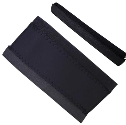 Icyowls 2 Stück Fahrrad Bike Kette Schutz Chain Guard Kettenstrebenschutz Neopre Fahrrad Kettenstrebenschutz Rahmenschutz Neopren Schwarz für Rahmenumfang bis 10 cm, waschbar