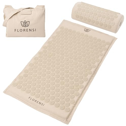 Akupressurmatte Leinen Beige