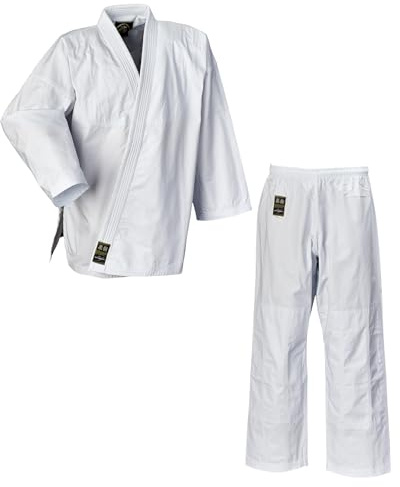 Ju-Sports SV Premium Ju-Jutsu Anzug Ronin Weiß 180 I Superleichter Jujutsu Anzug für Erwachsene I BJJ Gi Herren mit eingesticktem Kanji-Zeichen I 100% Baumwolle