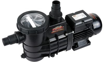 Mauk Schwimmbadpumpe 320 W – selbstansaugende Poolpumpe mit Vorfilter, 7.500 l/h Förderleistung, IPX4, für Sandfilteranlage, 32/38 mm Anschluss, kompatibel mit Intex & Bestway Pools