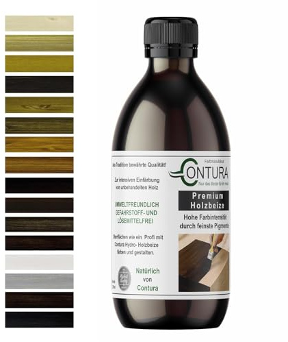 Holzbeize 250ml. Tischler Beize Holz Farbe Wasserbeize Antik Möbel Holzfarbe Wasserbasis (Nussbaum Dunkel)