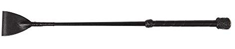 Huntley Equestrian Leather Jumping Bat Riding Crop Beautifully Crafted in England - Black - Leather Handle