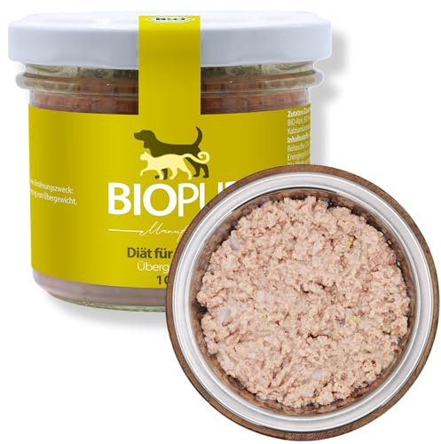 BIOPUR Diät-Übergewicht für Katzen 12x100g - 100% Bio-Lebensmittelqualität – Kalorienreduziertes Nassfutter zur Gewichtskontrolle – Mit hochwertigem Fleisch & Ballaststoffen – Zucker- & Getreidefrei