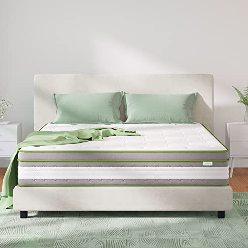 Novilla Tonnentaschenfederkernmatratze 140x200 Matratze Höhe 27cm Härtegrad H3 Öko Tex Zertifiziert Rollmatratze mit Gel Memory Schaum Mittelfest Punktelastizität