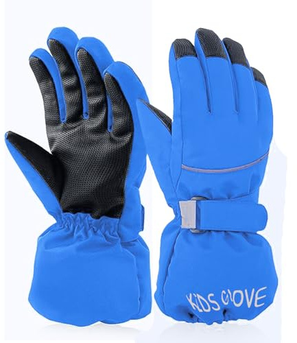 FINGER TEN Skihandschuhe Kinder wasserdichte Snowboard Handschuhe Winter Warme Kinderski Fäustlinge Winddichte Schneehandschuhe Ski Skifahren Outdoor Schihandschuh Sporthandschuhe für Jungen Mädchen