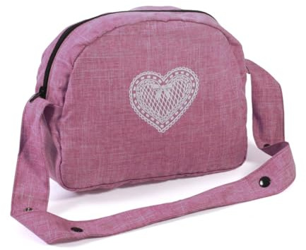 Bayer Chic 2000 - Wickeltasche für Puppen, Puppenwickeltasche, Puppenzubehör, Puppentasche, Jeans pink, 853-62, 27 x 9 x 22 cm
