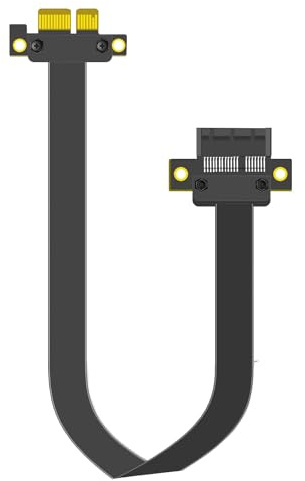 GLOTRENDS 300mm PCIe 3.0 X1 Riser Kabel für M.2, WiFi, Firewire, USB, Soundkarten, etc